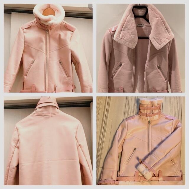 ACNESTUDIOS ムートンライダースジャケット