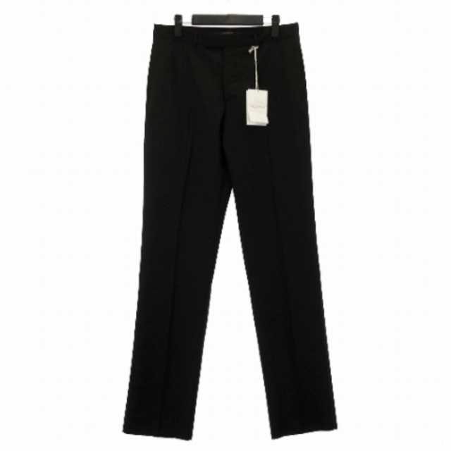 VALENTINO - VALENTINO パンツ スラックス 切替 フェイクレザー 黒