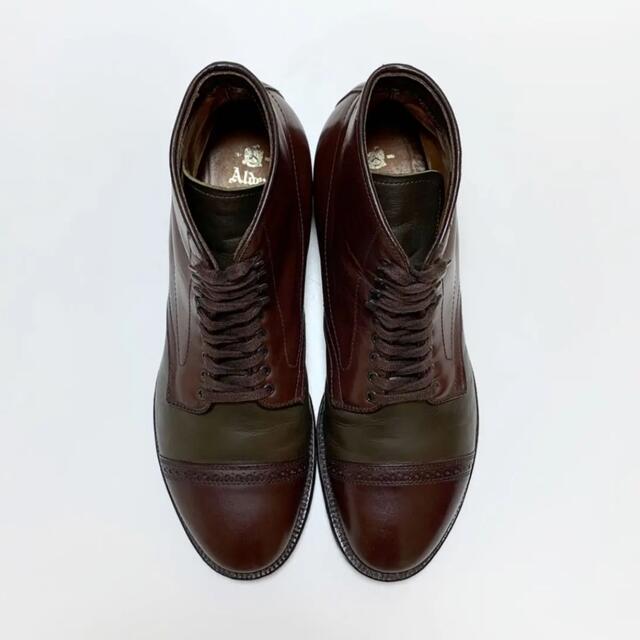 Alden(オールデン)の☆良品 オールデン コンビ レザー キャップトゥ レースアップ ブーツ USA製 メンズの靴/シューズ(ブーツ)の商品写真