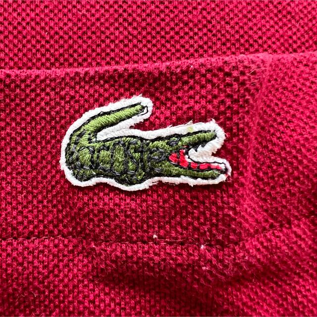 LACOSTE(ラコステ)のLACOSTE ラコステ ポロシャツ　エンジ　ボルドー　3 M 古着 メンズのトップス(ポロシャツ)の商品写真