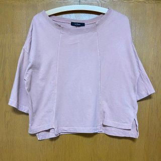 ダブルクローゼット(w closet)のw closet ダブルクローゼット 七分袖 Tシャツ カットソー ライトピンク(カットソー(長袖/七分))