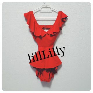 リルリリー(lilLilly)の★えむ様専用★lillLilly リルリリィ♪ 赤 ワンピース水着 ♪ 未使用★(水着)