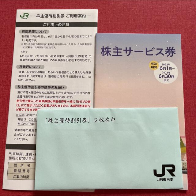 JR東日本株主優待割引券２枚