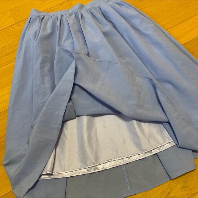 Rope' Picnic(ロペピクニック)のロペピクニック　ブルー　膝丈スカート フレアスカート レディースのスカート(ひざ丈スカート)の商品写真