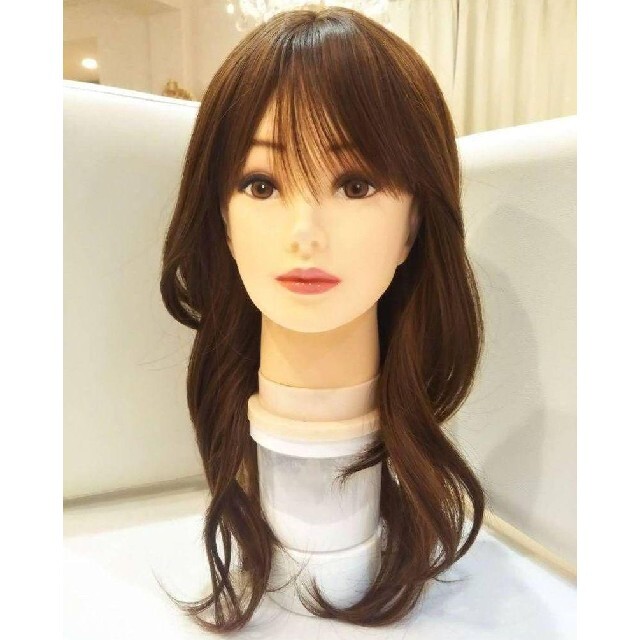 レミー人毛100%ウィッグ総手植え地肌✨石田ゆり子❣️艶髪ふんわり美人