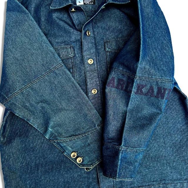 Karl Kani - 90s カールカナイ シャイニー デニムジャケット L Karl Kani - 90s カールカナイ シャイニー デニムジャケット L