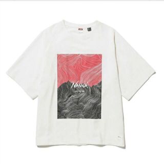 ナンガ(NANGA)のNANGA ナンガ エコハイブリッド ルーズ コントアーマップTシャツ　ホワイト(Tシャツ/カットソー(半袖/袖なし))