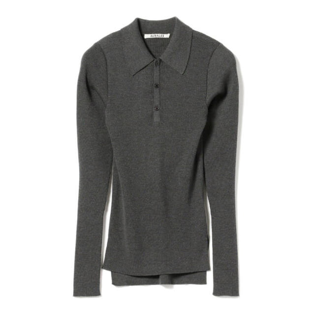 SUPER FINE WOOL HIGH GAUGE RIB KNIT POLO