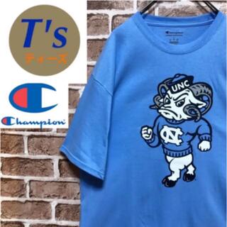 チャンピオン(Champion)の海外限定 チャンピオン NCAAカロライナ大学 ラメセス UNC Tシャツ 新品(Tシャツ/カットソー(半袖/袖なし))