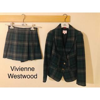 ヴィヴィアンウエストウッド(Vivienne Westwood)のVivienne Westwood セットアップ　グリーン　チェック(スーツ)