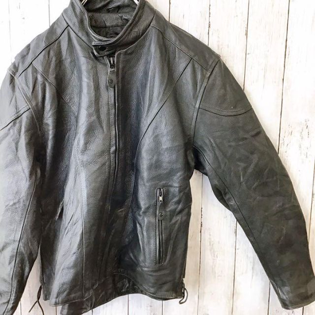 RIVER ROAD レザージャケット 革ジャン レーシング 40 オートバイ