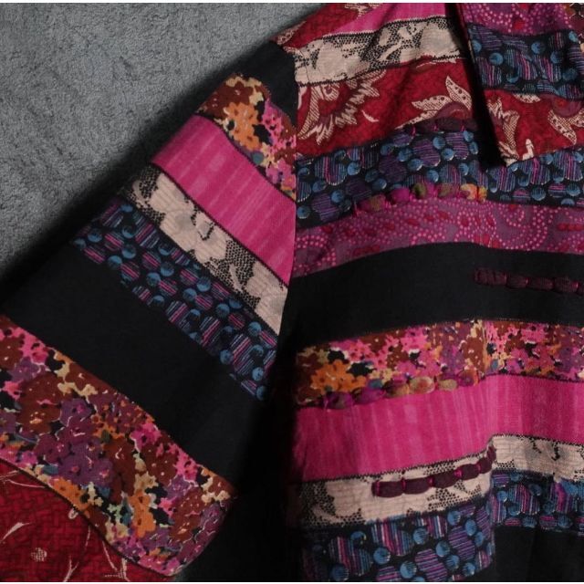 vintage 花柄　モチーフ　ニットレース　デザインシャツジャケット メンズのジャケット/アウター(その他)の商品写真
