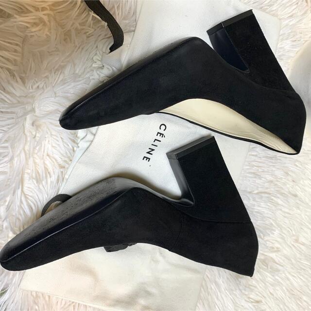 美品】celine セリーヌ スエード パンプス 37.5 ブラック | incalake.com
