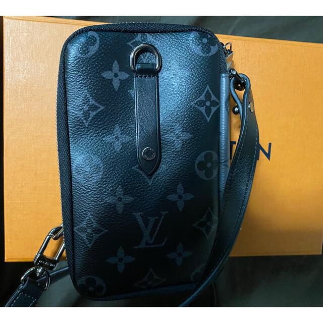 LOUIS VUITTON モノグラム エクリプス ダブル・フォン ポーチ LOUIS VUITTON モノグラム エクリプス ダブル・フォン ポーチ