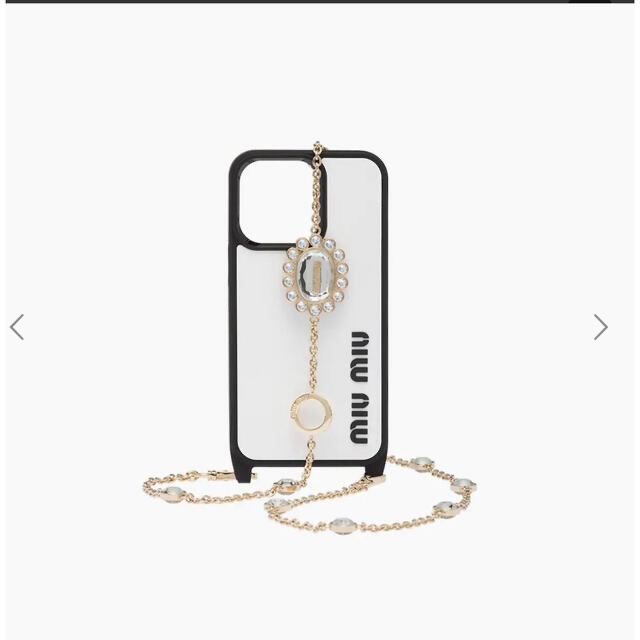 Miu Miu♡クリスタルチェーン付きiPhone13ケース | propagandaemidia