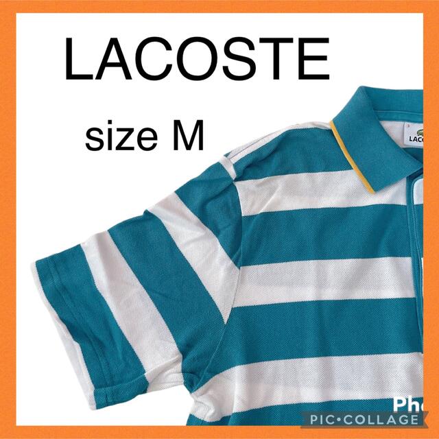 ラコステ LACOSTE ポロシャツ ストライプ メンズトップス サイズM