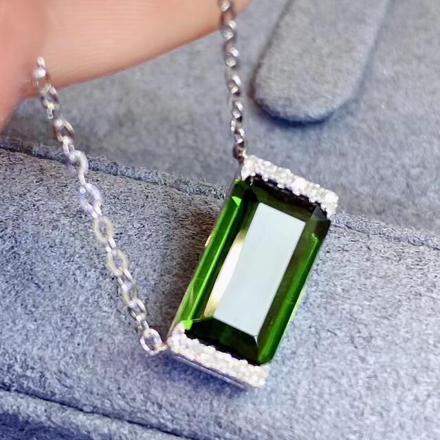 新品入荷 天然 トルマリン ダイヤ ネックレス2.5ct k18 ¥ ネックレス