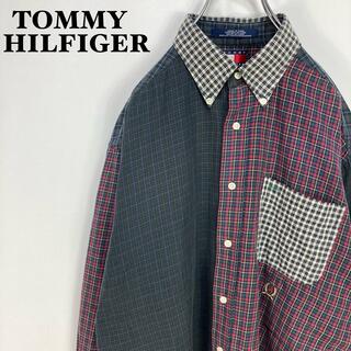 トミーヒルフィガー(TOMMY HILFIGER)のトミーヒルフィガー 刺繍 クレイジーパターン チェック 長袖 LS BDシャツ(シャツ)