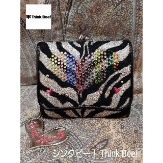 シンクビー(Think Bee!)のシンクビー！ Think Bee! パンキッシュゼブラ/本革コンビ折り財布(財布)