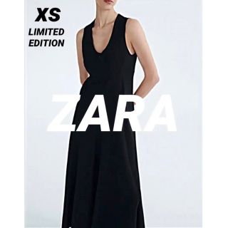 ザラ(ZARA)の【 限定商品 】ZARA ミディワンピース XS ジャンパースカート 新品(ロングワンピース/マキシワンピース)