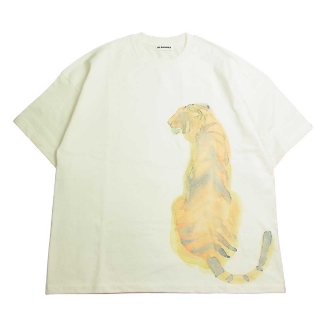 Jil Sander(ジルサンダー)のJIL SANDER ジルサンダー JSXU707020 WU248508 タイガーコレクション 水彩画 虎プリント 半袖 Tシャツ ホワイト系 XS【極上美品】【中古】 メンズのトップス(シャツ)の商品写真