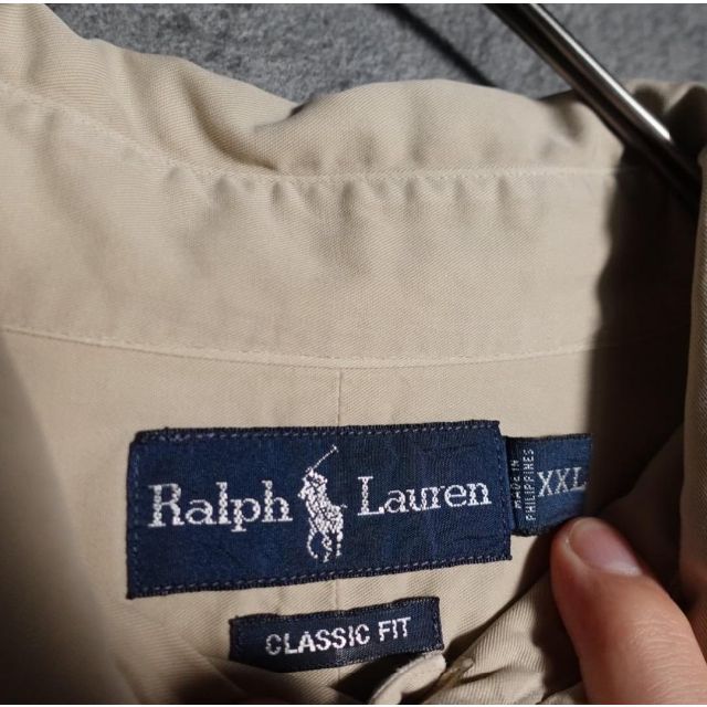 POLO RALPH LAUREN(ポロラルフローレン)のラルフローレン　XXL ベージュ　オーバーサイズ　BD ボタンダウンシャツ メンズのトップス(シャツ)の商品写真