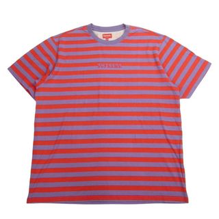 シュプリーム(Supreme)のSupreme シュプリーム Ｔシャツ 22SS Reverse Stripe S/S Top レッド系 パープル系 XXL【中古】(シャツ)