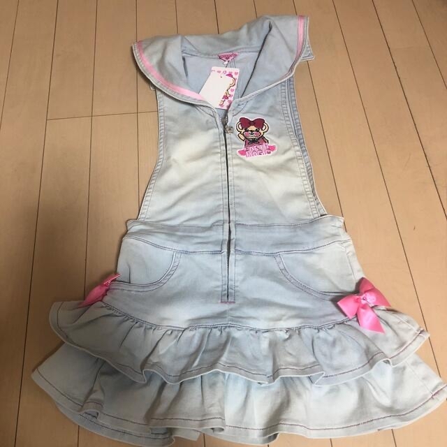 EARTHMAGIC(アースマジック)のセーラーデニム 130 キッズ/ベビー/マタニティのキッズ服女の子用(90cm~)(ワンピース)の商品写真