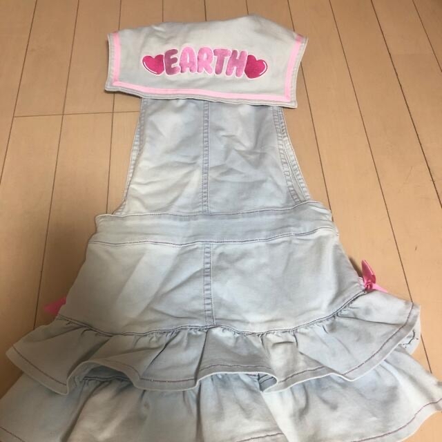 EARTHMAGIC(アースマジック)のセーラーデニム 130 キッズ/ベビー/マタニティのキッズ服女の子用(90cm~)(ワンピース)の商品写真