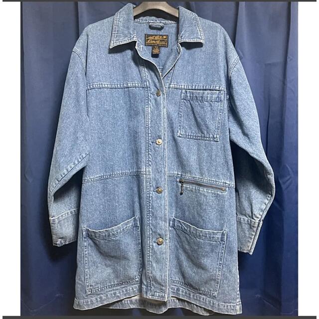 80s EddieBauer/エディーバウアー　デニムカバーオール　大きめサイズ | フリマアプリ ラクマ