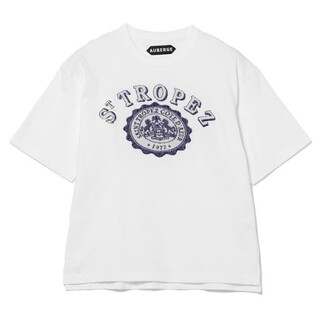 22SS AUBERGE ST TROPEZ ロゴ刺繍 Tシャツ ホワイト