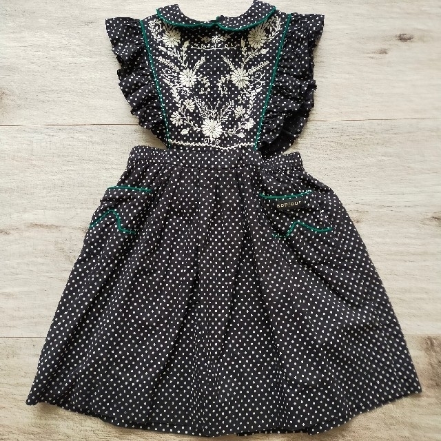 Bonjourdiary エプロンワンピース6T - ワンピース