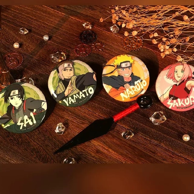 ナルト疾風伝 NARUTO ◎中国限定 ・ヤマト班 ラメ缶 バッジ ナルト疾風伝 NARUTO ◎中国限定 ・ヤマト班 ラメ缶 バッジ