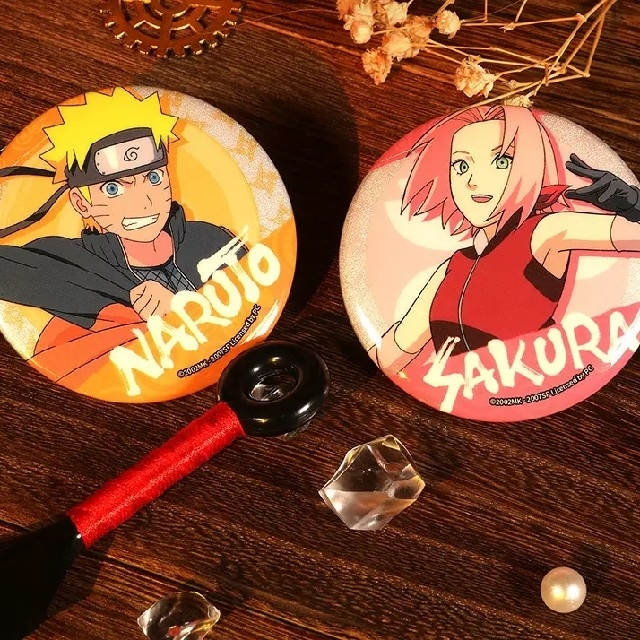 ナルト疾風伝 NARUTO ◎中国限定 ・ヤマト班 ラメ缶 バッジ ナルト疾風伝 NARUTO ◎中国限定 ・ヤマト班 ラメ缶 バッジ