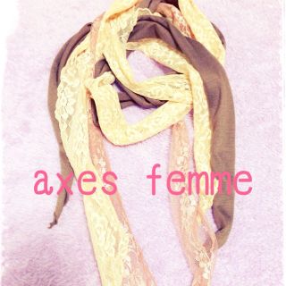 アクシーズファム(axes femme)のレース3色ストール(ストール/パシュミナ)