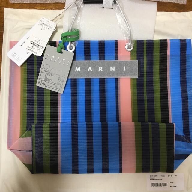 【大人気】MARNI フラワーカフェ ストライプバッグ