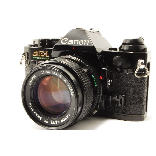 実写・整備済】綺麗 CANON AV-1 ブラック レンズ付 フィルムカメラ
