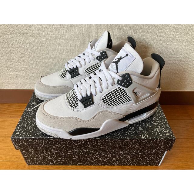 NIKE エア ジョーダン 4 White and Black 26cm