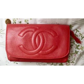 CHANEL - シャネル♥️キャビアスキン♥️ミラー クラッチ ポーチの