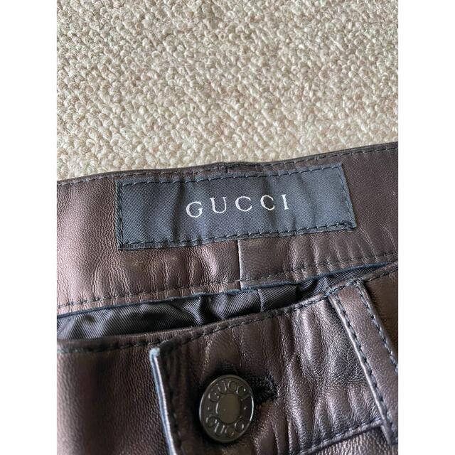 Gucci - GUCCI グッチ レザー パンツの通販 by SS shop|グッチならラクマ