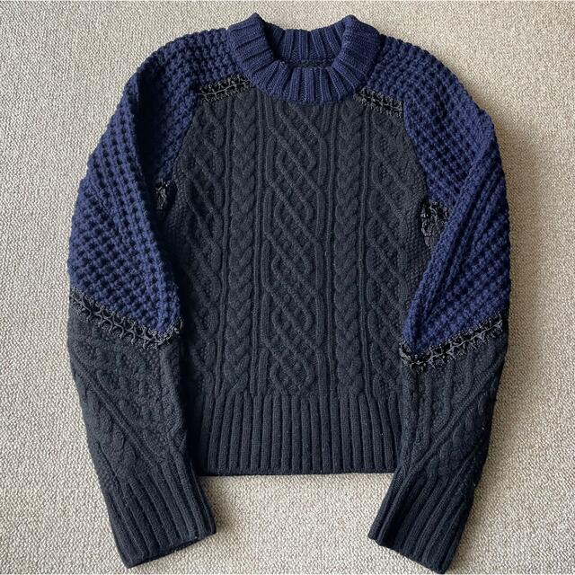 sacai サカイ バイカラー ニット - licu.org