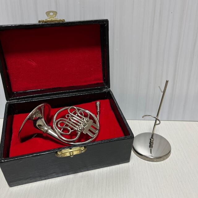 ホルン ミニチュア 楽器 シルバー 楽器の管楽器(ホルン)の商品写真
