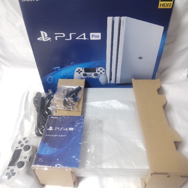 PlayStation4(プレイステーション4)のPS4 Pro CUH-7200BB02グレイシャーホワイト 美品 エンタメ/ホビーのゲームソフト/ゲーム機本体(家庭用ゲーム機本体)の商品写真