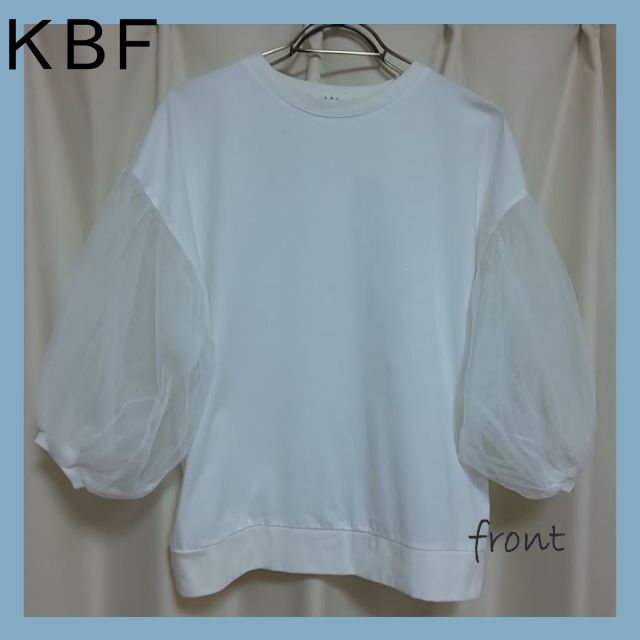 KBF(ケービーエフ)のKBF★チュールスリーブTEE レディースのトップス(カットソー(半袖/袖なし))の商品写真