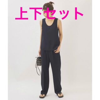 プラージュ(Plage)の【R’IAM】タンクブラウス& MANNISH パンツ38ネイビーセット(セット/コーデ)