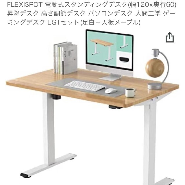 日本最大級 FLEXISPOT スタンディングデスク 電動式 昇降デスク 高さ調節デスク