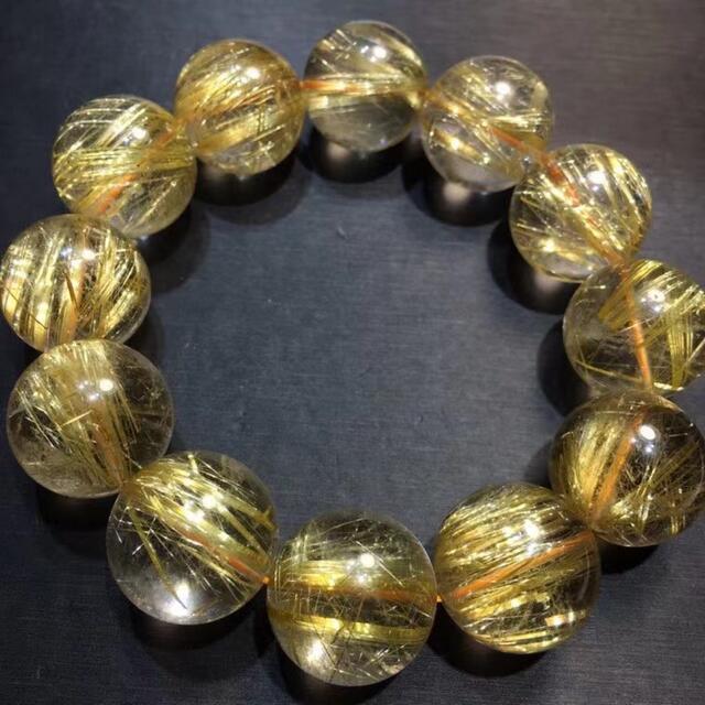 品質は非常に良い ⭐︎【天然】ゴールド ルチル クオーツ ブレスレット