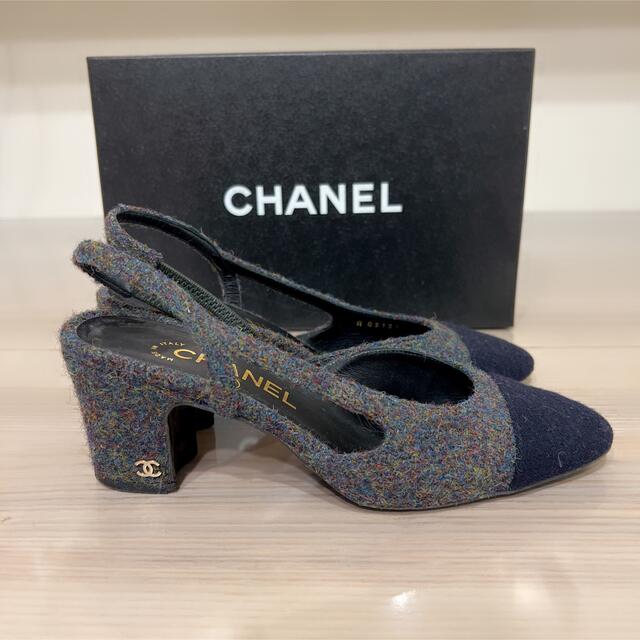 CHANEL(シャネル)のCHANEL シャネル スリングバック パンプス  伊勢丹限定 36 レディースの靴/シューズ(ハイヒール/パンプス)の商品写真