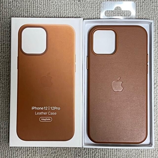 Apple(アップル)のアップル iphone12/12proレザーケース サドルブラウン 新品純正品 スマホ/家電/カメラのスマホアクセサリー(iPhoneケース)の商品写真