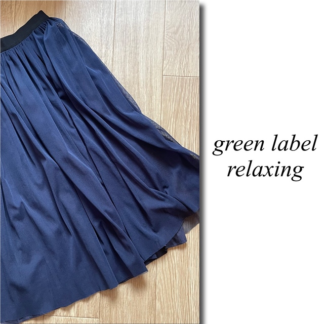 UNITED ARROWS green label relaxing(ユナイテッドアローズグリーンレーベルリラクシング)の【green label relaxing】オーガンジー　フレアスカート レディースのスカート(ひざ丈スカート)の商品写真